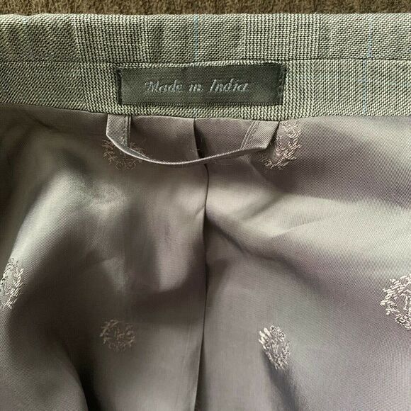 Ralph Lauren Mens Suit Jacket Blazer Slim Fit Gray Wool Sz 42 Regular Two Button - Picture 11 of 12